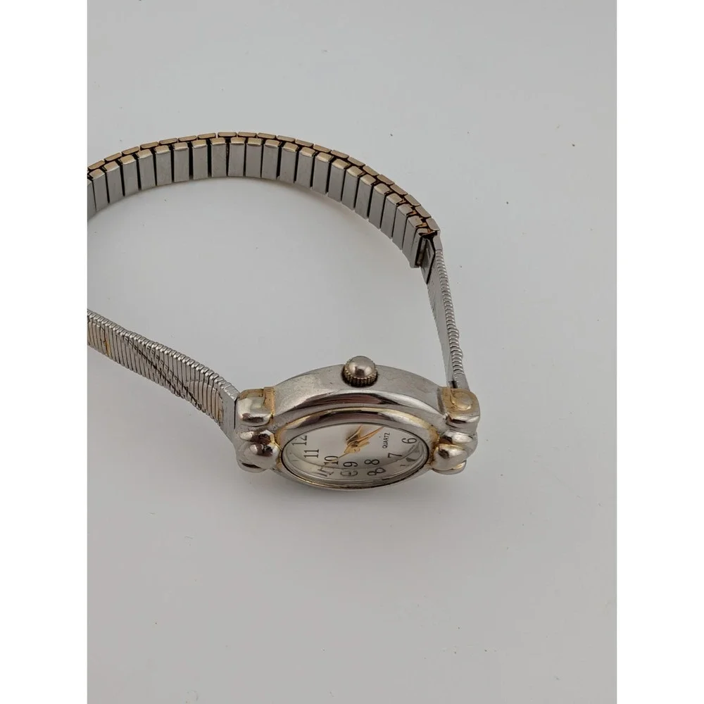 White Stag Watch Women‎ 20mm Case Heart Stretch Band- New BAttery